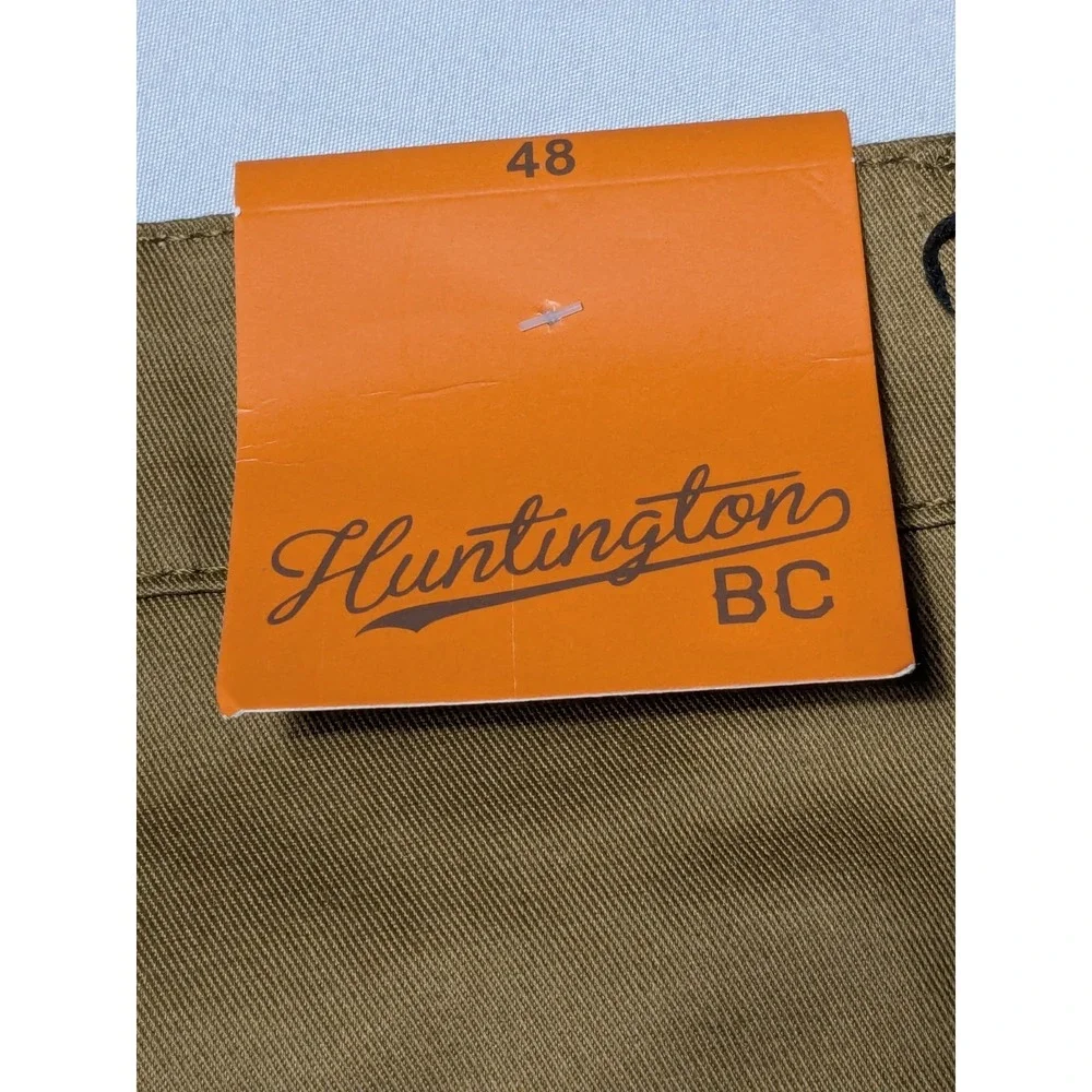 HUNTINGTON BC Men‎ Big & Tall 48 (Actual 50x12) British Khaki Cargo Shorts NEW